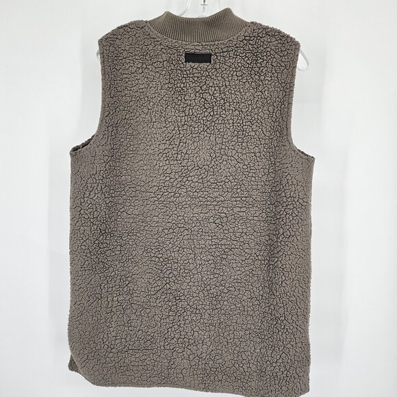 Calvin Klein Performance Vest Womens Medium Sherpa Fleece Zip Pockets Windproof - Picture 6 of 11